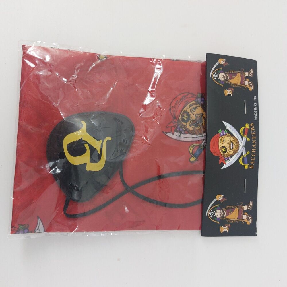 Bacchaneers Scarf Eye patch Brown Belt Halloween Costume Pirate Cosplay